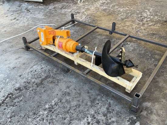 New CAT 303 Excavator Auger with Bracket Reducer