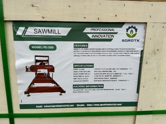 New AGT YC-32G Saw Mill