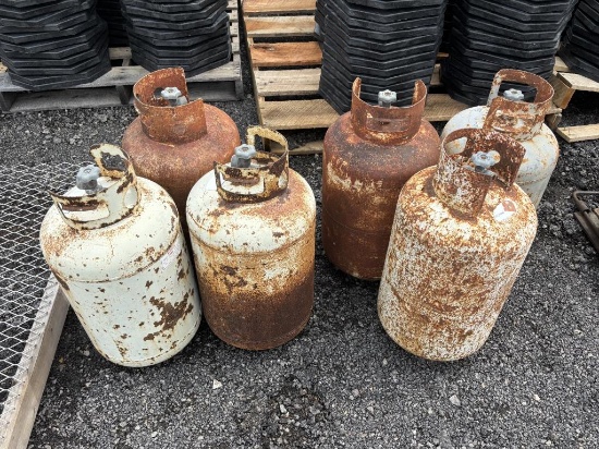 Lot of 6 30 Pound Propane Tanks