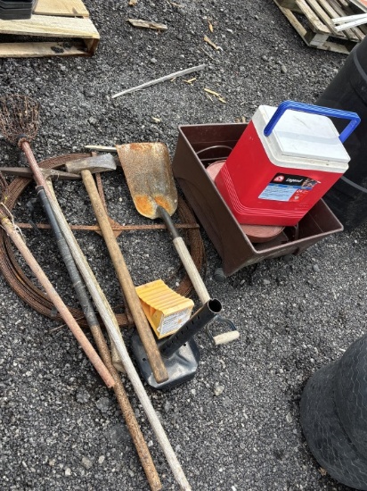 Lot of Hand Tools & Metal Stake