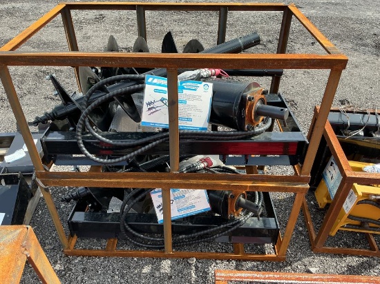 New Heavy Duty 3 Pc. Skid Steer Auger Set