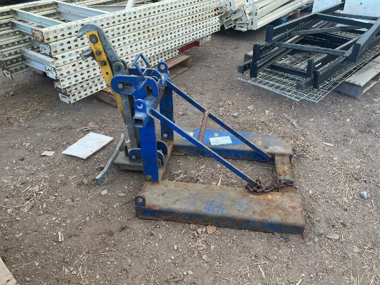 Barrel Mover for Pallet Forks, Blue