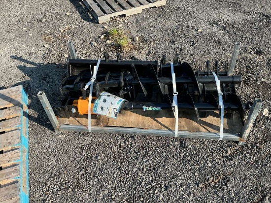 New 8 Piece Set of Mini Excavator Attachments