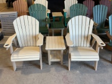 Amish Made Table & Chairs Set Cream