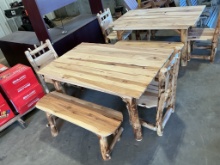 Amish Made Hickory On Aspen Dining Set