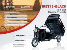 New IRET13 Dump Cart Tricycle Black