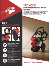 New IRMC500 Pressure Washer