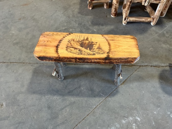 Amish Made Bear Bench 18" x 36" x 14"