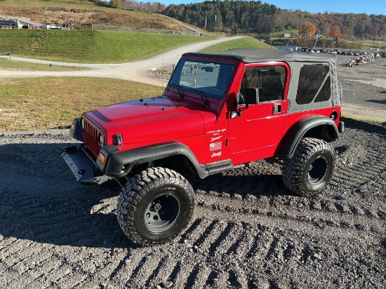 2001 Jeep Wrangler Sport SUV Red
