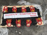 Unused Brand New 2023 5/16 7ft G80 Double Legs Liifting Chain Sling(NY5)