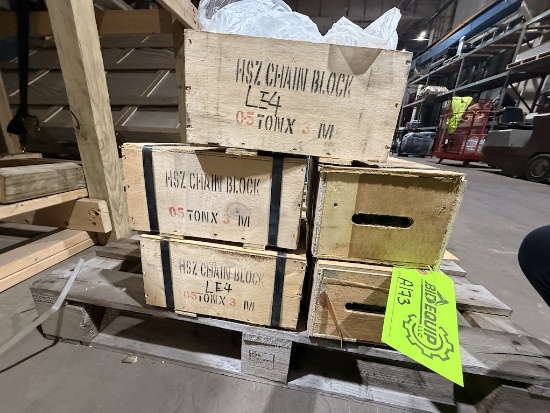 LOT OF 5 BRAND NEW AGT HSZ-1000 1/2TON CHAIN HOIST