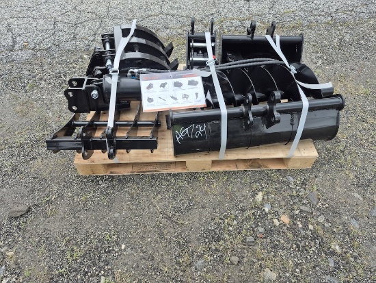 BRAND NEW 2026 AGT SET OF 9 MINI EXCAVATOR ATTACHMENTS (AG724)