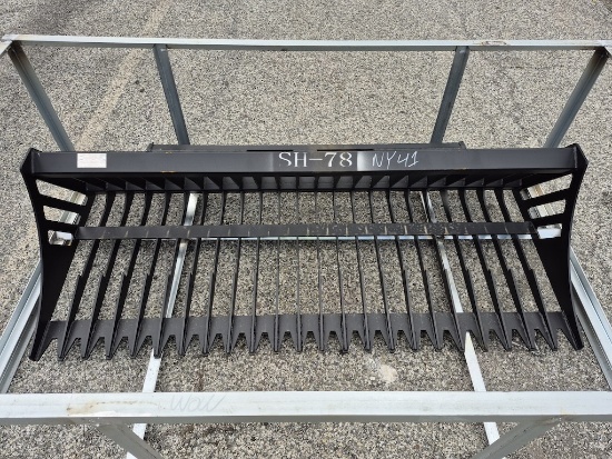 BRAND NEW 78IN SKID STEER ROCK BUCKET (NY41)