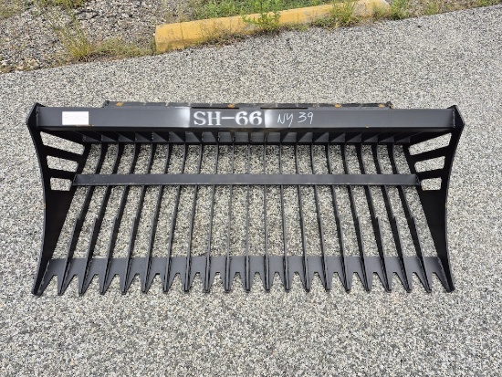 BRAND NEW 66IN SKID STEER ROCK BUCKET (NY39)