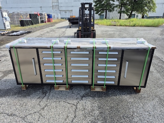 BRAND NEW 10FT 18 DRAWER 2 CABINET WORKBENCH (NY10)