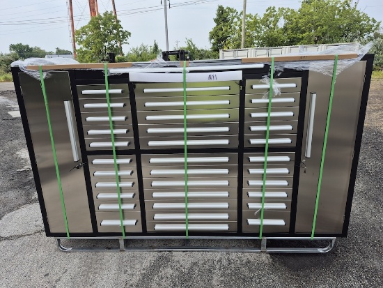 BRAND NEW 9FT 34 DRAWER 2 CABINET WORKBENCH (NY1)