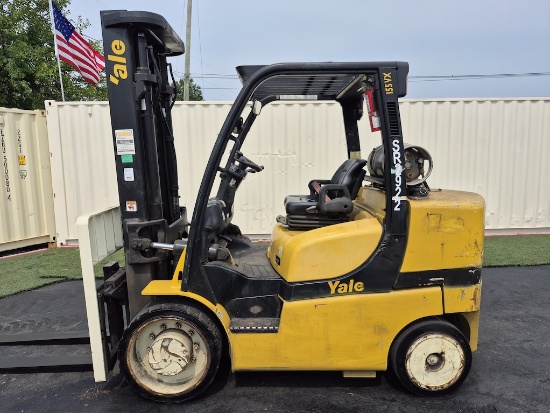 2015 YALE GLC155VX 15,500LB FORKLIFT