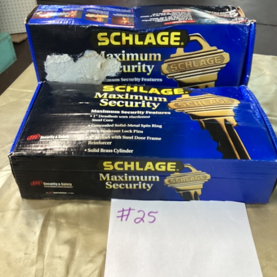 Schlage Max Security Deadbolts 2 boxes