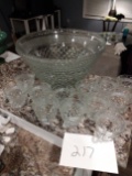 Punch Bowl and Glasses