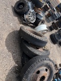 Pallet of tires and rims - misc for a trailer
