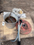 Pot, heavy coca cola base metal plate, etc