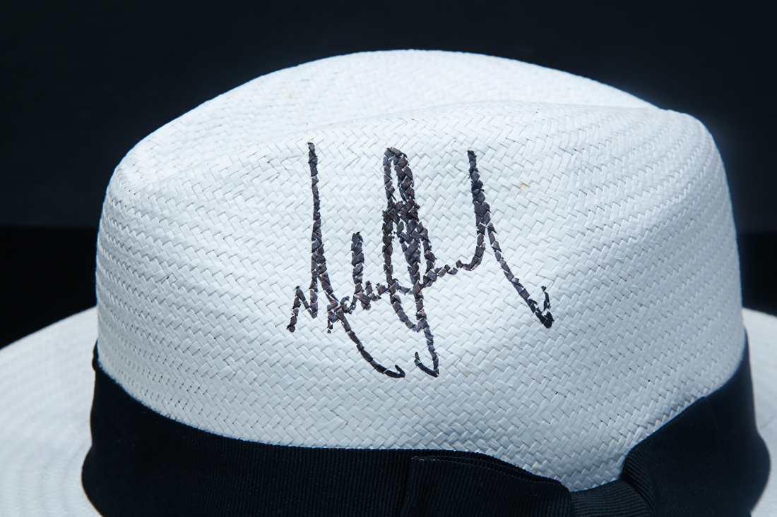 Michael Jackson Signed White Fedora Hat Low Est: Proxibid