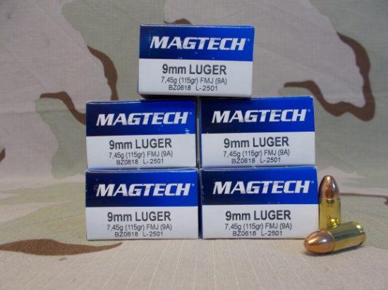 Magtech 9mm 115gr. FMJ