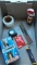 Doorknobs, Bottle of WD40,  Tape measure, Cutoff Saw