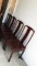 Vintage Red Wood Asian Style Chairs
