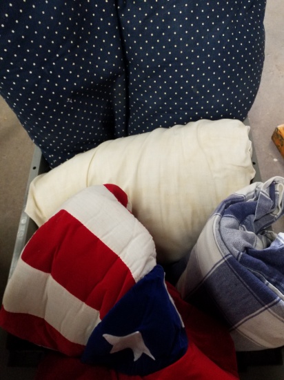 Plaid Blanket, Pillow with Cover, Small Pillow, Fourth of July Hat