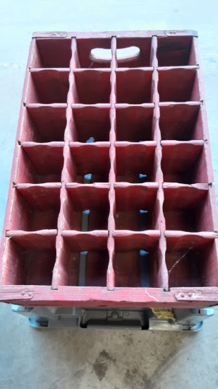 Vintage Wooden Beverage Crate Faded Coca Cola