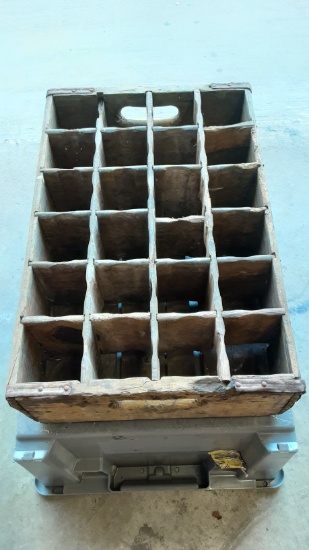 Vintage Wooden Beverage Crate Faded Coca Cola
