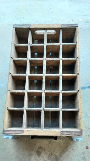 Vintage Wooden Beverage Crate Squirt