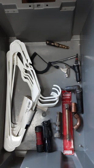 Husky Dual Air Chuck, Flash Lights, Hose Nosel,  Tire Air Check, Hangers