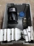 Coffee Maker, Ice Cube Trays, Ziploc container, Small Glass Storage Container