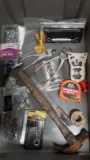 Hardware Tools, Hooks, Nut Sheller, Tape Measure , hammer