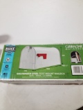 Galvanized Steel Post Mount Mailbox white