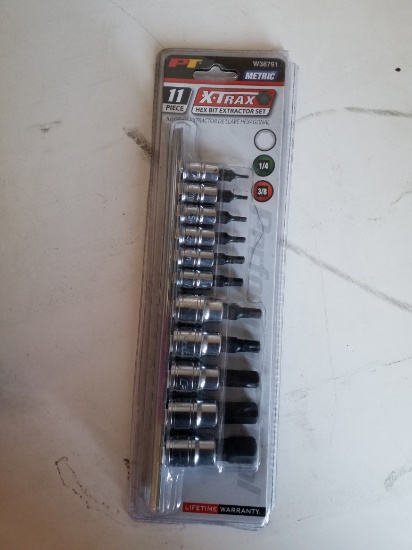 11 piece Xtrax Hex Bit Extractor Set
