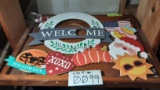 Festive Wooden Holiday Signs