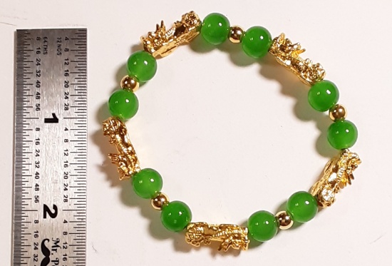 Dragon Jade Green Bracelet