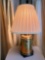 Late 20th c. Stamped Brass Tea Tin Lamp