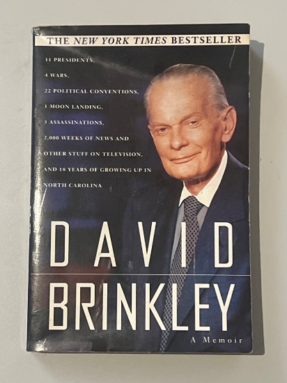 David Brinkley Memoir Hardcover First Edition