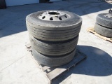 295/75/22.5 Aluminum wheels