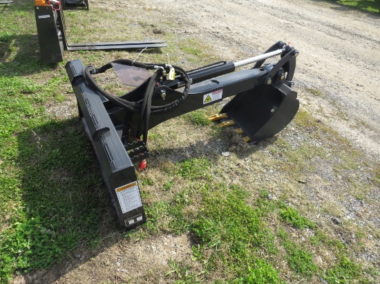 Big arm backhoe for skid steer, 18" bucket, 72"