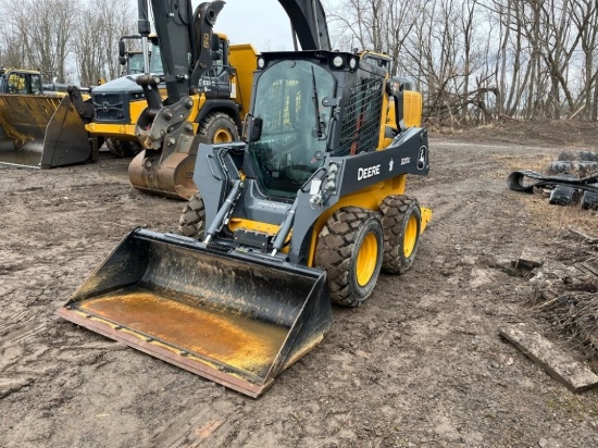 2023 John Deere 320G, cab w/ac, ISO pattern,