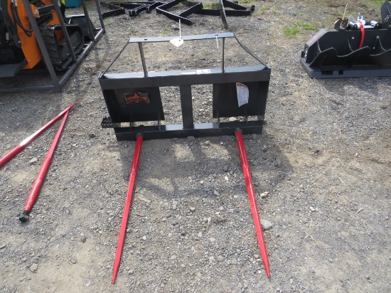Skid steer bale spears