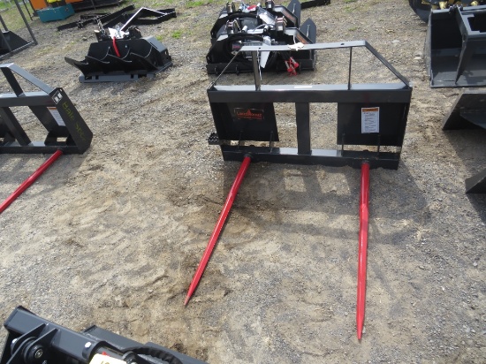 Skid steer bale spears