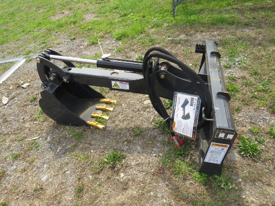 Big arm backhoe for skid steer 72" digging, 18"