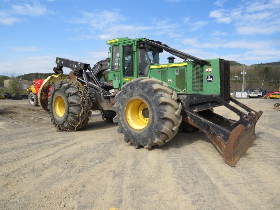 John Deere 848H grapple skidder, heat/ac, radio,