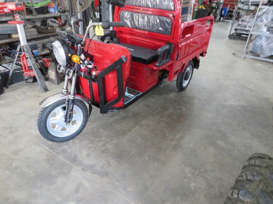 3 wheel electric cart, red